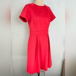 NWT Shoshanna Red Fit & Flare Size 10 Bergdorf Goodman Pleated Cocktail Dress
